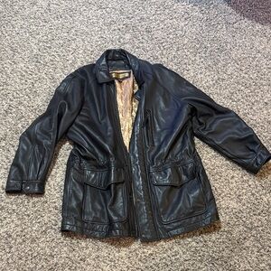 Marc New York Black Leather Field Jacket